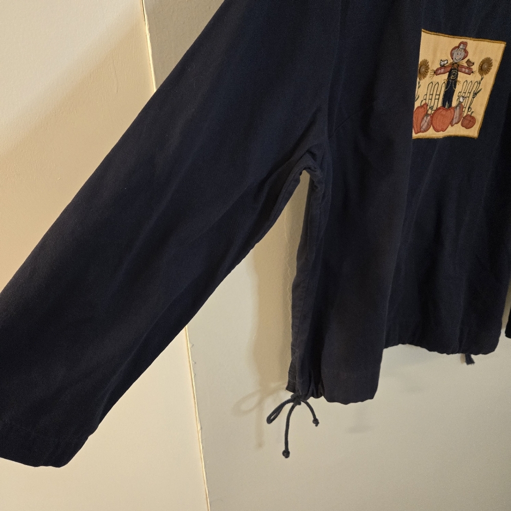 Cj Banks Fall Scarecrow Medium Patch Long Sleeve … - image 4